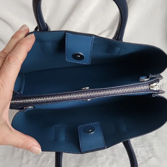 Michael Kors Dark Blue Satchel Bag - Picture 3 of 6